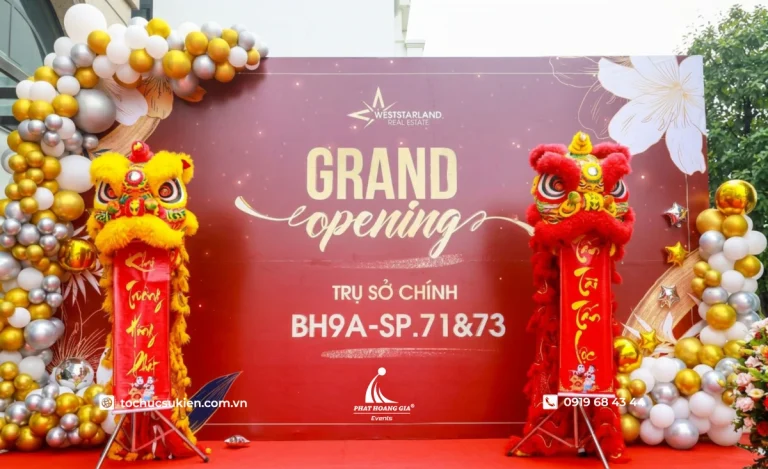 Backdrop khai trương: các loại, kích thước chuẩn và thiết kế