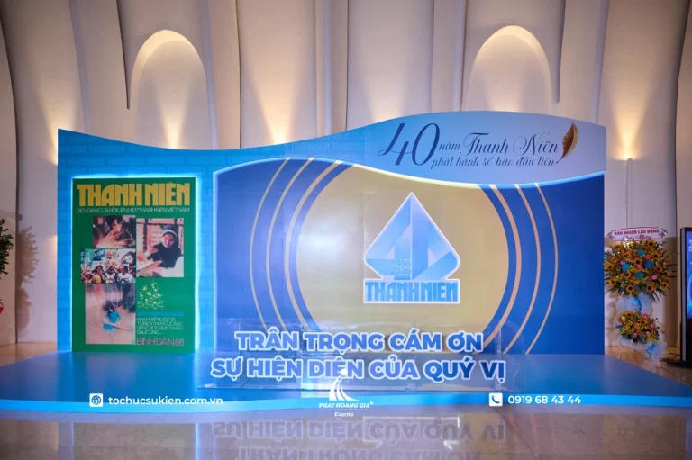 Backdrop sự kiện: ý tưởng, kích thước và chất liệu phổ biến