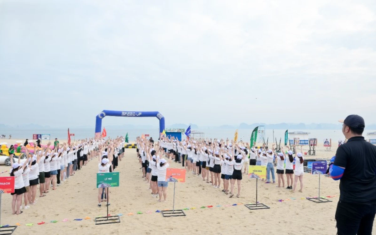 Công ty tổ chức team building cho doanh nghiệp tại không gian ngoài trời.