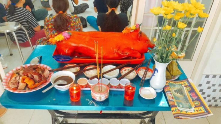 Mâm cúng tất niên đơn giản dành gia đình