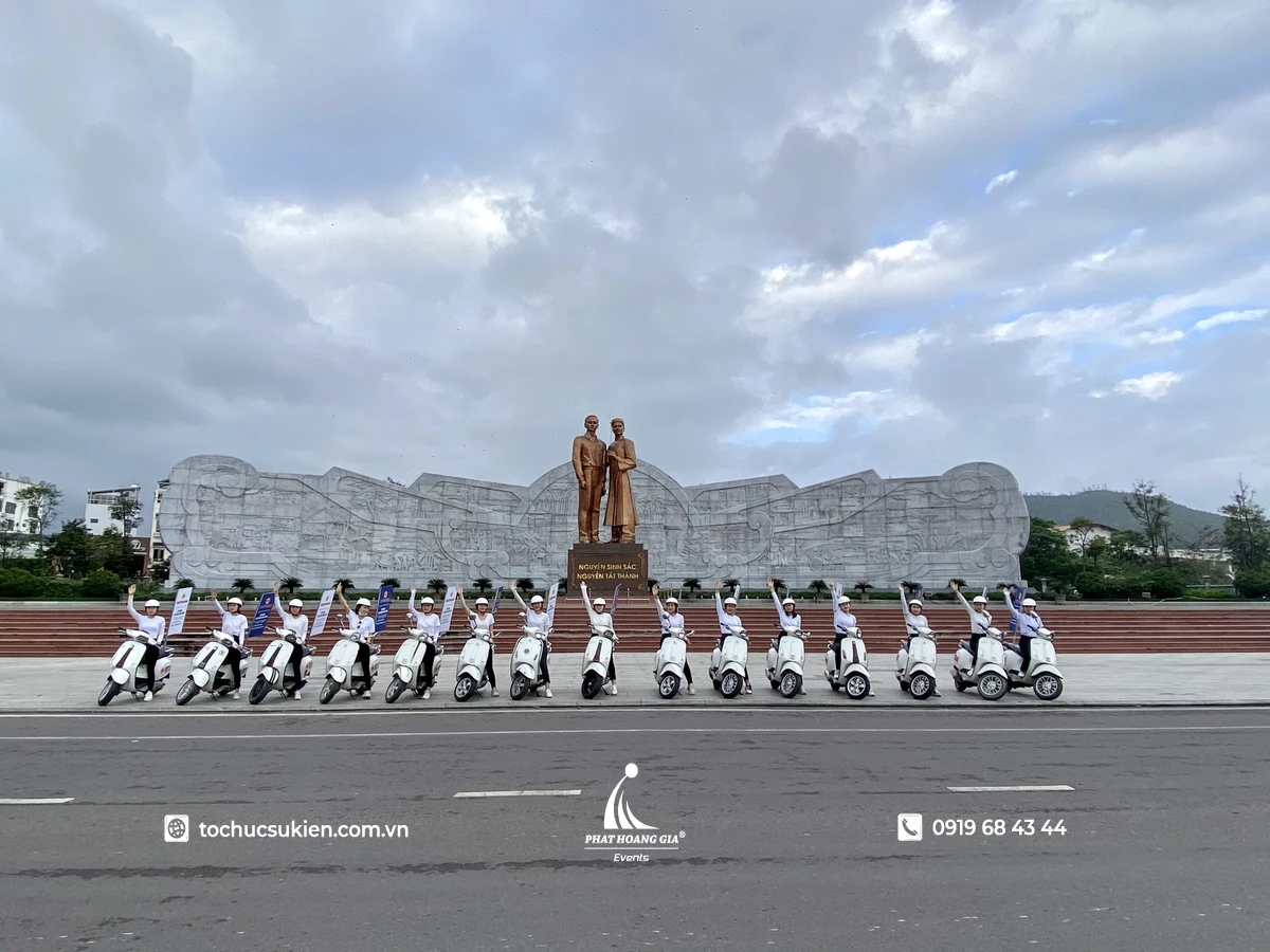 Xe máy được sử dụng phổ biến trong các chương trình roadshow quảng bá thương hiệu ngoài trời