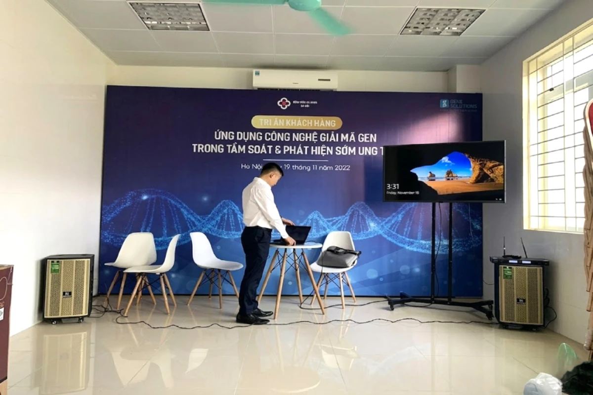 Màn hình tivi phục vụ sự kiện tri ân khách hàng doanh nghiệp