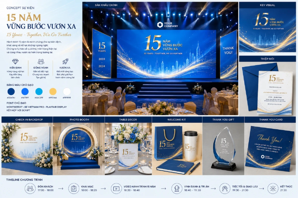 Concept nghĩa là gì? Moodboard concept sự kiện lễ kỷ niệm doanh nghiệp