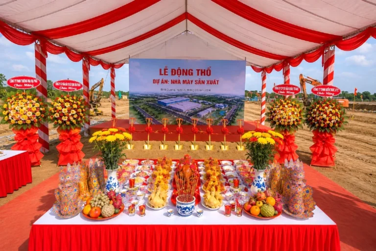 Lễ động thổ cần những gì? Mâm cúng và các bước chuẩn bị đầy đủ