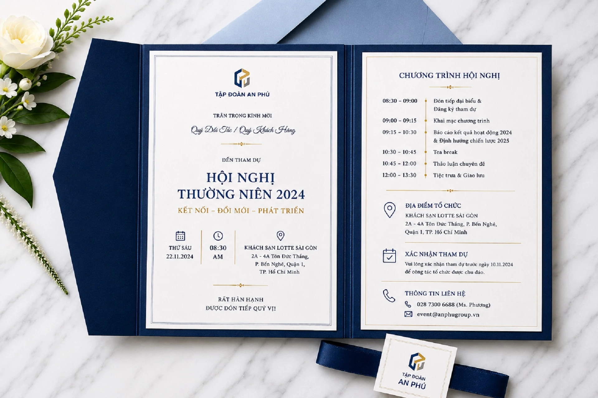 Mẫu thư mời hội nghị với đầy đủ thông tin chương trình, thời gian và địa điểm tổ chức