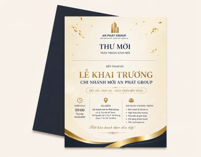 Thư mời khai trương: mẫu theo từng đối tượng và cách viết chuẩn