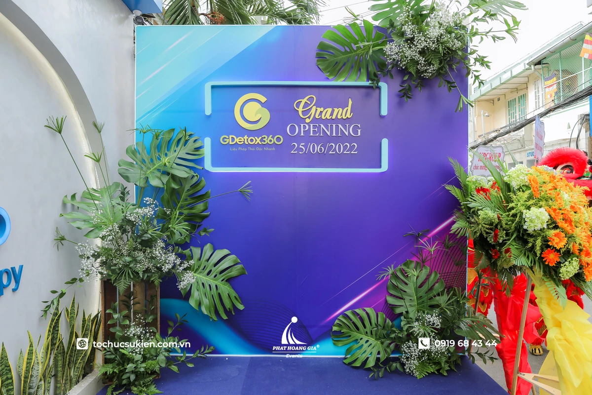 Backdrop khai trương spa