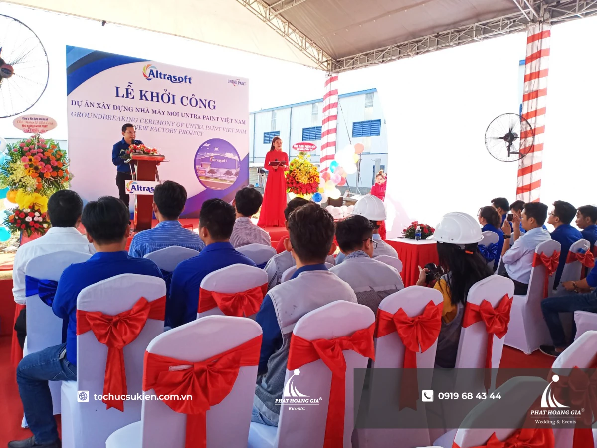 Toàn cảnh khai mạc lễ khởi công xây dựng nhà máy sơn Altrasoft