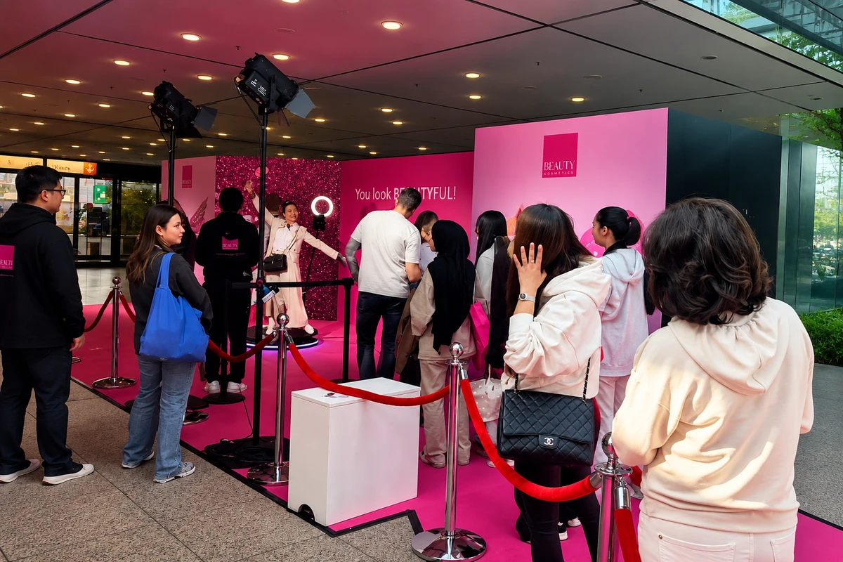 Khu vực check-in photo and video booth thu hút đông đảo khách mời tham gia trải nghiệm quay video 360 độ và lưu lại những khoảnh khắc ấn tượng tại sự kiện