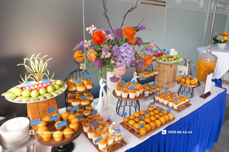 Tiệc buffet bánh ngọt: Bố trí, trang trí và lỗi cần tránh