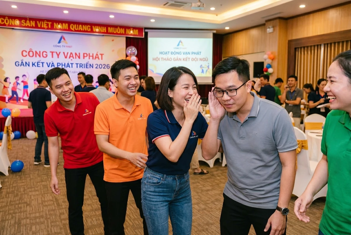 Khoảnh khắc nhân viên hào hứng truyền tin khi chơi tam sao thất bản cùng nhau.