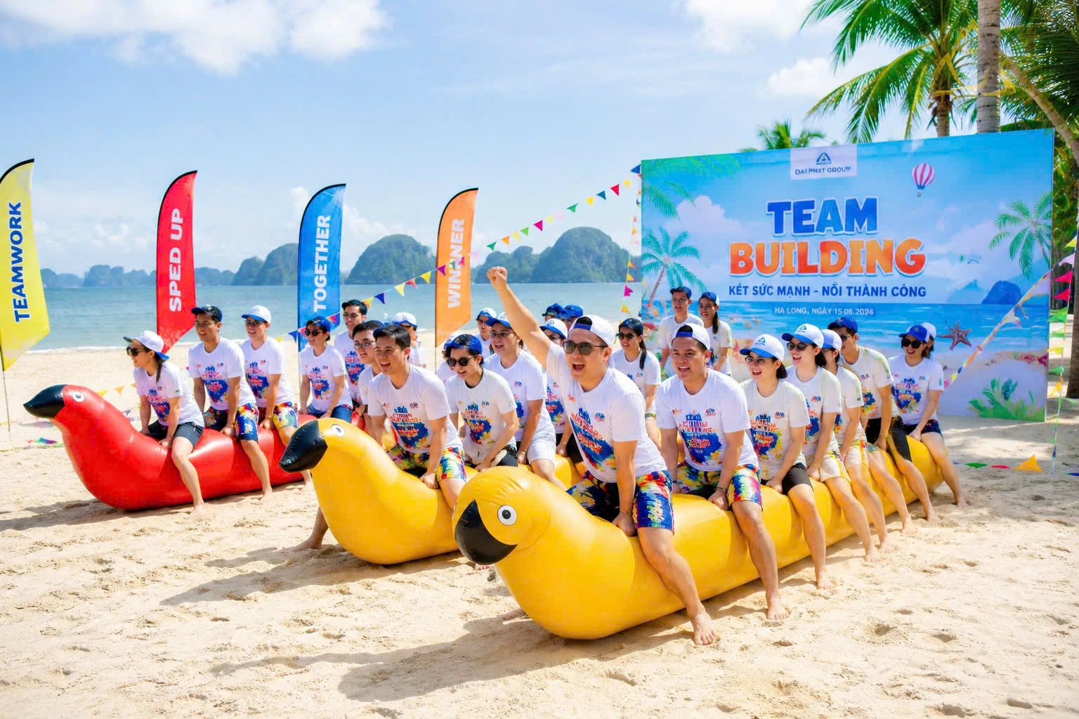 Nhạc team building được sử dụng để cổ vũ tinh thần các đội chơi trong phần thử thách vận động